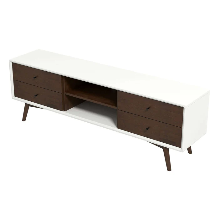 Caroline Walnut White TV Stand