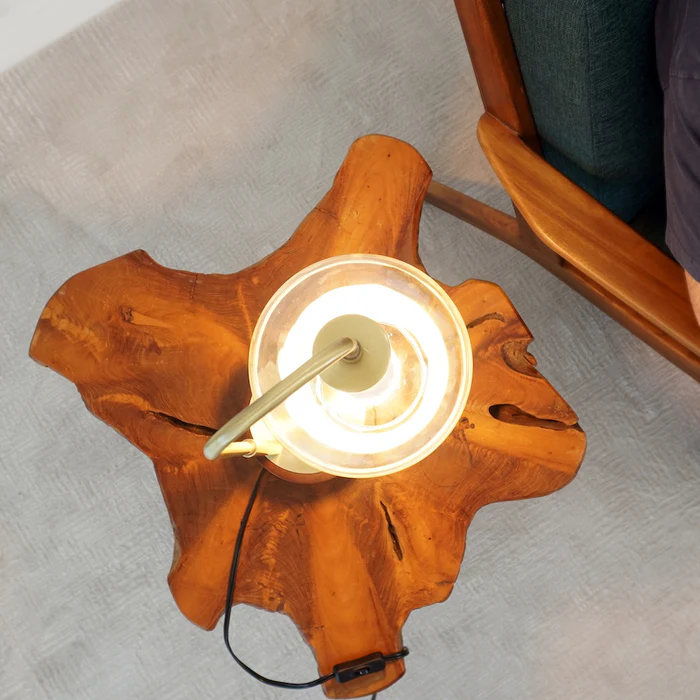 LuxeRay Simple Glass Globe Arched Table Lamp
