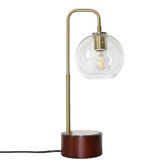 LuxeRay Simple Glass Globe Arched Table Lamp